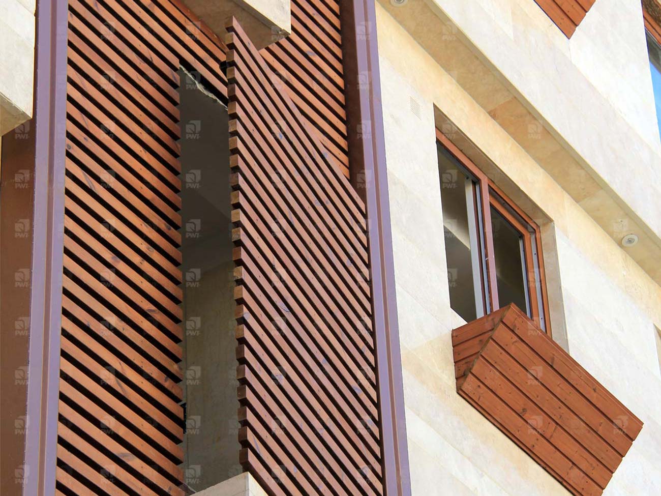 پروژه نمای چوبی ساختمان _ کد01