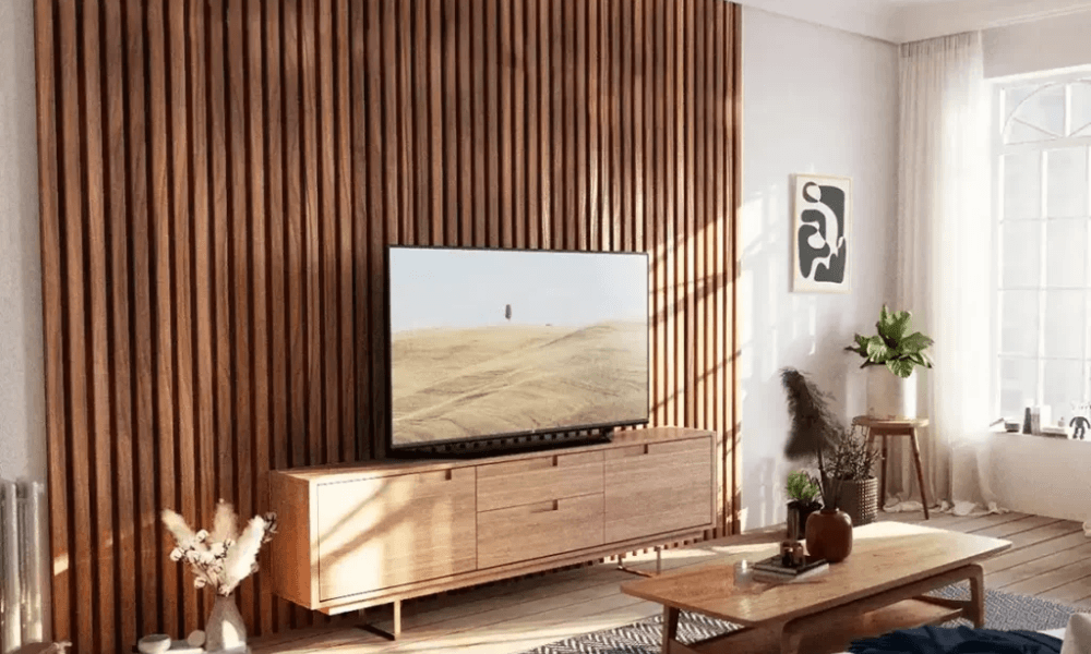 7ایده طراحی چوب ترمو برای پشت تلویزیون